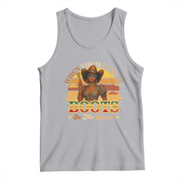 Black Cowgirl Rodeo Tank Top Where Them Fans At Boots On Da Ground - Wonder Print Shop
