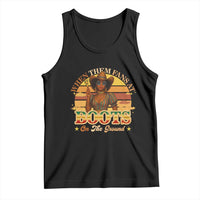 Black Cowgirl Rodeo Tank Top Where Them Fans At Boots On Da Ground - Wonder Print Shop