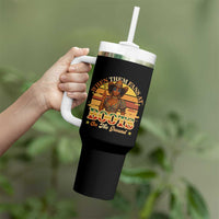Black Cowgirl Rodeo Tumbler With Handle Where Them Fans At Boots On Da Ground