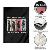 No One is Illegal on Stolen Land Garden Flag Native American Indigenous - Wonder Print Shop