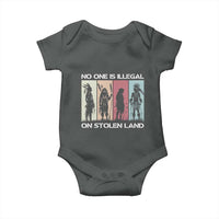 No One is Illegal on Stolen Land Baby Onesie Native American Indigenous - Wonder Print Shop