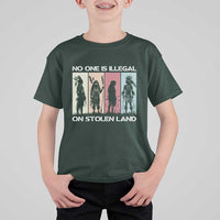 No One is Illegal on Stolen Land T Shirt For Kid Native American Indigenous - Wonder Print Shop