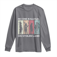No One is Illegal on Stolen Land Long Sleeve Shirt Native American Indigenous - Wonder Print Shop