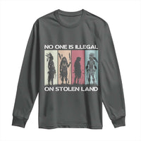 No One is Illegal on Stolen Land Long Sleeve Shirt Native American Indigenous - Wonder Print Shop