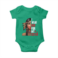Native American Stop MMIW Baby Onesie I Wear Red For My Sister - Wonder Print Shop