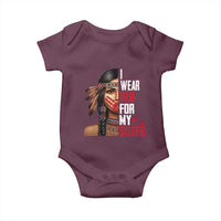 Native American Stop MMIW Baby Onesie I Wear Red For My Sister - Wonder Print Shop