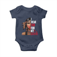 Native American Stop MMIW Baby Onesie I Wear Red For My Sister - Wonder Print Shop