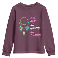 Native American Heritage Youth Sweatshirt I Am Not As White As I Look - Wonder Print Shop