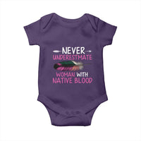 Native American Women Baby Onesie Never Underestimate A Woman With Native Blood - Wonder Print Shop