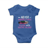 Native American Women Baby Onesie Never Underestimate A Woman With Native Blood - Wonder Print Shop