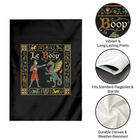 Le Boop Medieval Knight Dragon Fantasy Book Lover Humor Garden Flag