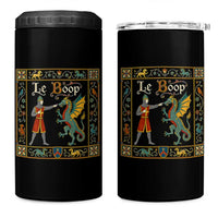 Le Boop Medieval Knight Dragon Fantasy Book Lover Humor 4 in 1 Can Cooler Tumbler