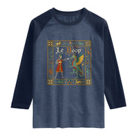 Le Boop Medieval Knight Dragon Fantasy Book Lover Humor Raglan Shirt