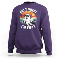 50th Birthday Halloween Ghost Sweatshirt Holy Sheet I'm Fifty