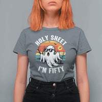50th Birthday Halloween Ghost T Shirt For Women Holy Sheet I'm Fifty