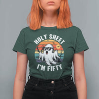 50th Birthday Halloween Ghost T Shirt For Women Holy Sheet I'm Fifty
