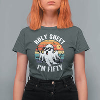 50th Birthday Halloween Ghost T Shirt For Women Holy Sheet I'm Fifty