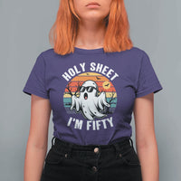 50th Birthday Halloween Ghost T Shirt For Women Holy Sheet I'm Fifty