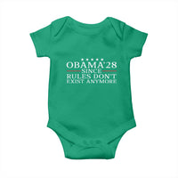 Obama 2028 Since Rules Don't Exist Anymore Baby Onesie Funny Political Sarcastic Humor