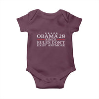 Obama 2028 Since Rules Don't Exist Anymore Baby Onesie Funny Political Sarcastic Humor