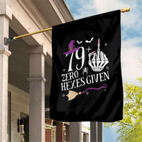 80th Birthday Halloween Garden Flag 79 Plus Middle Finger Zero Hexes Given Gift For Women