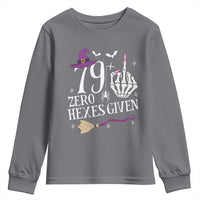 80th Birthday Halloween Youth Sweatshirt 79 Plus Middle Finger Zero Hexes Given Gift For Women