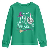 80th Birthday Halloween Youth Sweatshirt 79 Plus Middle Finger Zero Hexes Given Gift For Women