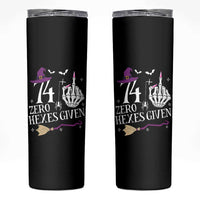 75th Birthday Halloween Skinny Tumbler 74 Plus Middle Finger Zero Hexes Given Gift For Women