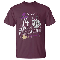 75th Birthday Halloween T Shirt 74 Plus Middle Finger Zero Hexes Given Gift For Women