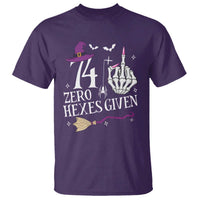 75th Birthday Halloween T Shirt 74 Plus Middle Finger Zero Hexes Given Gift For Women