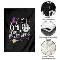 65th Birthday Halloween Garden Flag 64 Plus Middle Finger Zero Hexes Given Gift For Women