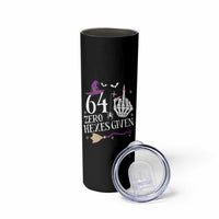 65th Birthday Halloween Skinny Tumbler 64 Plus Middle Finger Zero Hexes Given Gift For Women