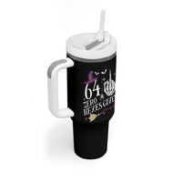 65th Birthday Halloween Tumbler With Handle 64 Plus Middle Finger Zero Hexes Given Gift For Women