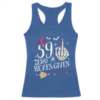 60th Birthday Halloween Racerback Tank Top 59 Plus Middle Finger Zero Hexes Given Gift For Women