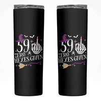 60th Birthday Halloween Skinny Tumbler 59 Plus Middle Finger Zero Hexes Given Gift For Women