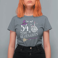 55th Birthday Halloween T Shirt For Women 54 Plus Middle Finger Zero Hexes Given Gift For Women