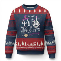 45th Birthday Halloween Ugly Christmas Sweater 44 Plus Middle Finger Zero Hexes Given Gift For Women