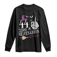45th Birthday Halloween Long Sleeve Shirt 44 Plus Middle Finger Zero Hexes Given Gift For Women