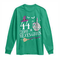 45th Birthday Halloween Long Sleeve Shirt 44 Plus Middle Finger Zero Hexes Given Gift For Women