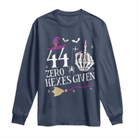 45th Birthday Halloween Long Sleeve Shirt 44 Plus Middle Finger Zero Hexes Given Gift For Women