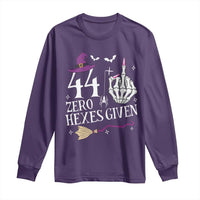 45th Birthday Halloween Long Sleeve Shirt 44 Plus Middle Finger Zero Hexes Given Gift For Women