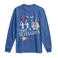 45th Birthday Halloween Long Sleeve Shirt 44 Plus Middle Finger Zero Hexes Given Gift For Women
