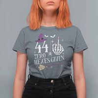 45th Birthday Halloween T Shirt For Women 44 Plus Middle Finger Zero Hexes Given Gift For Women