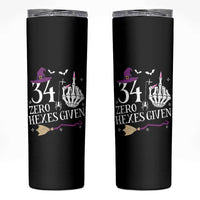35th Birthday Halloween Skinny Tumbler 34 Plus Middle Finger Zero Hexes Given Gift For Women