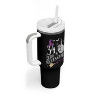 35th Birthday Halloween Tumbler With Handle 34 Plus Middle Finger Zero Hexes Given Gift For Women