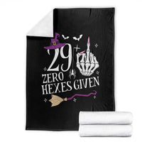 30th Birthday Halloween Throw Blanket 29 Plus Middle Finger Zero Hexes Given Gift For Women