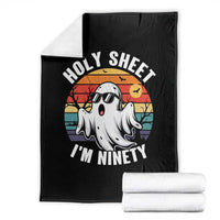 90th Birthday Halloween Ghost Throw Blanket Holy Sheet I'm Ninety