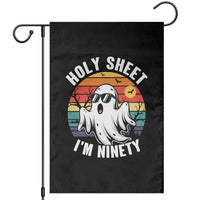 90th Birthday Halloween Ghost Garden Flag Holy Sheet I'm Ninety