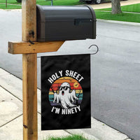 90th Birthday Halloween Ghost Garden Flag Holy Sheet I'm Ninety