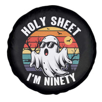 90th Birthday Halloween Ghost Spare Tire Cover Holy Sheet I'm Ninety